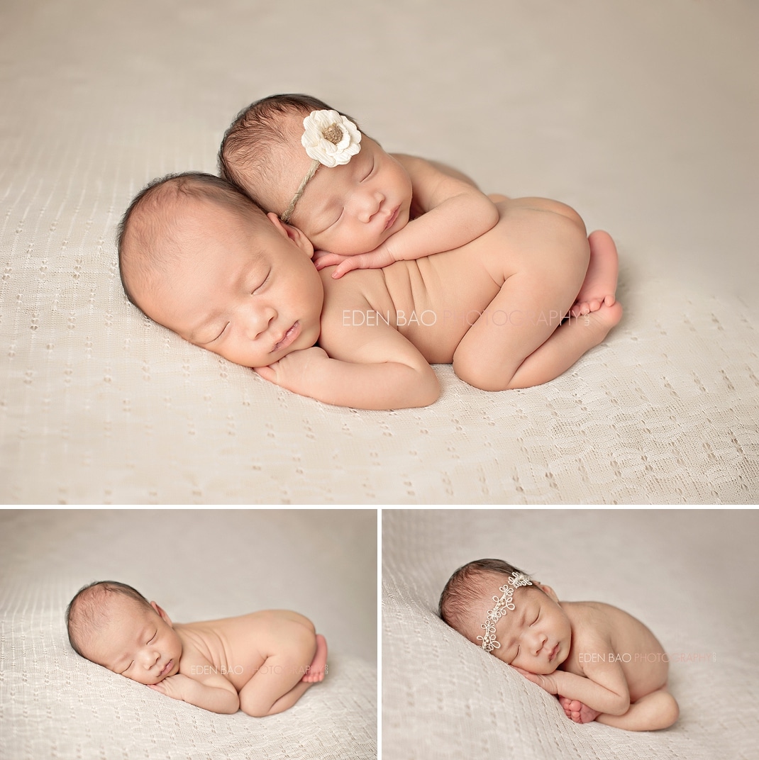Richmond BC Newborn Photographer Eden Bao | Twins boy girl