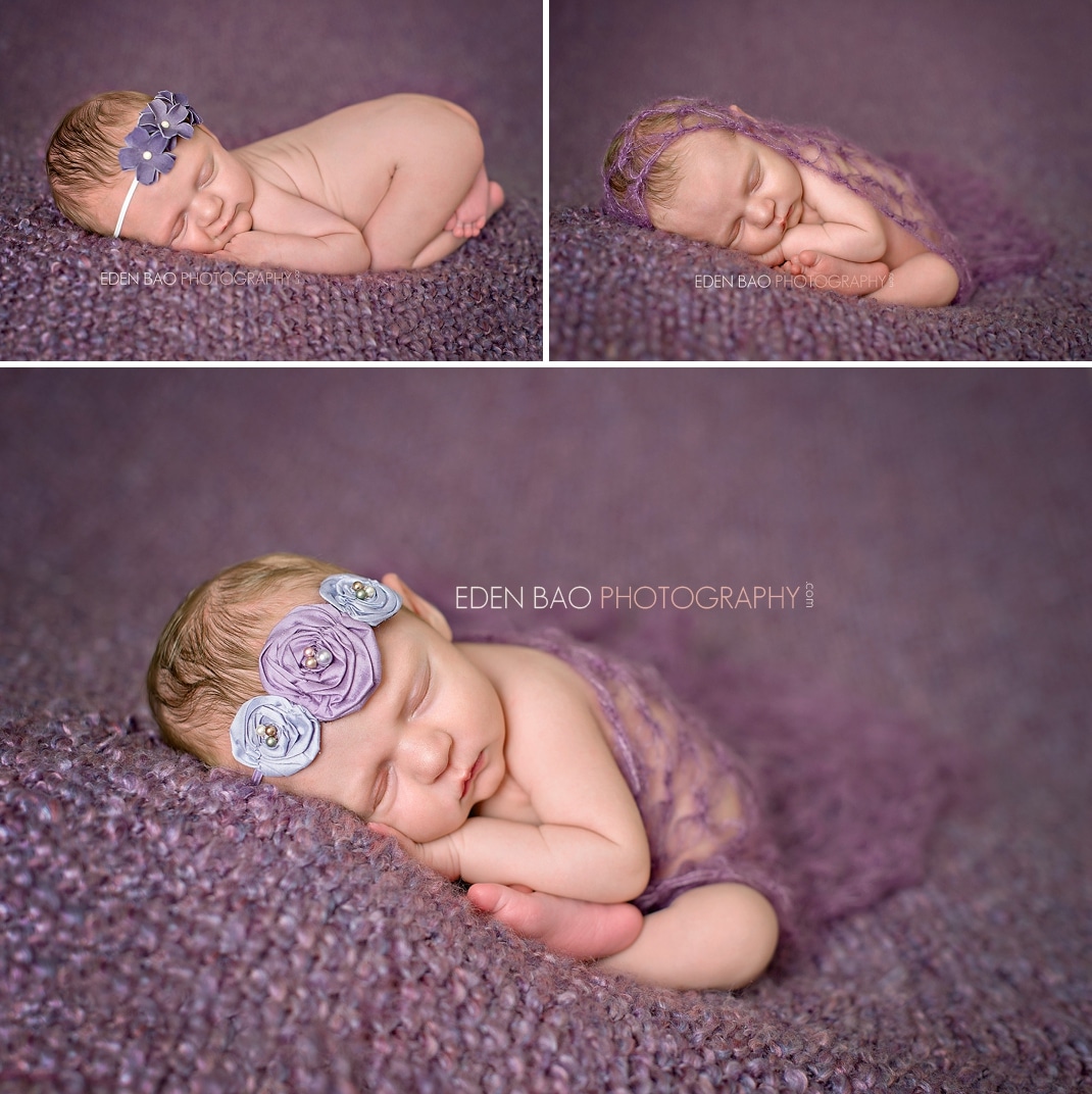 Coquitlam BC Newborn Photographer Eden Bao | Elin lavender purple