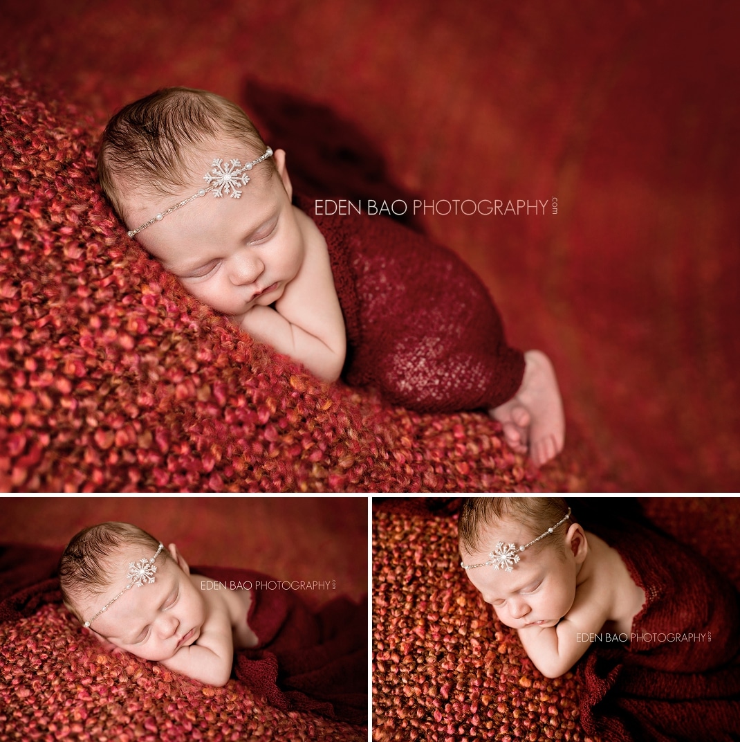 Coquitlam BC Newborn Photographer Eden Bao | Elin rust red