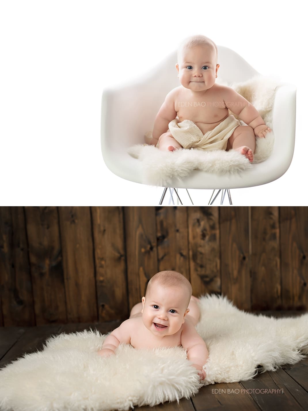 Vancouver BC Baby Photographer Eden Bao white wood wall