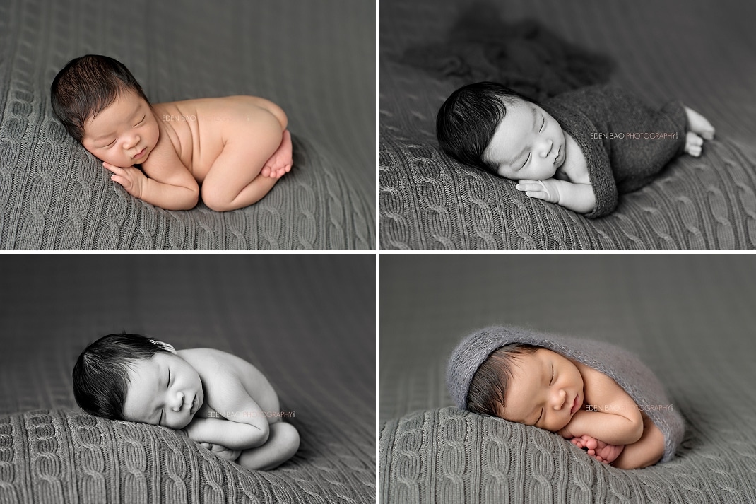 Vancouver BC Newborn Photographer grey cable knit