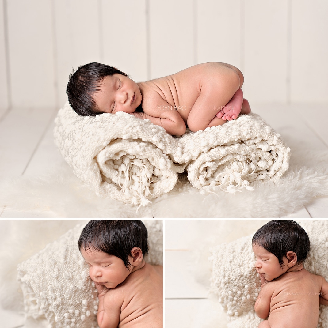 Seattle Newborn Photographer cream wood