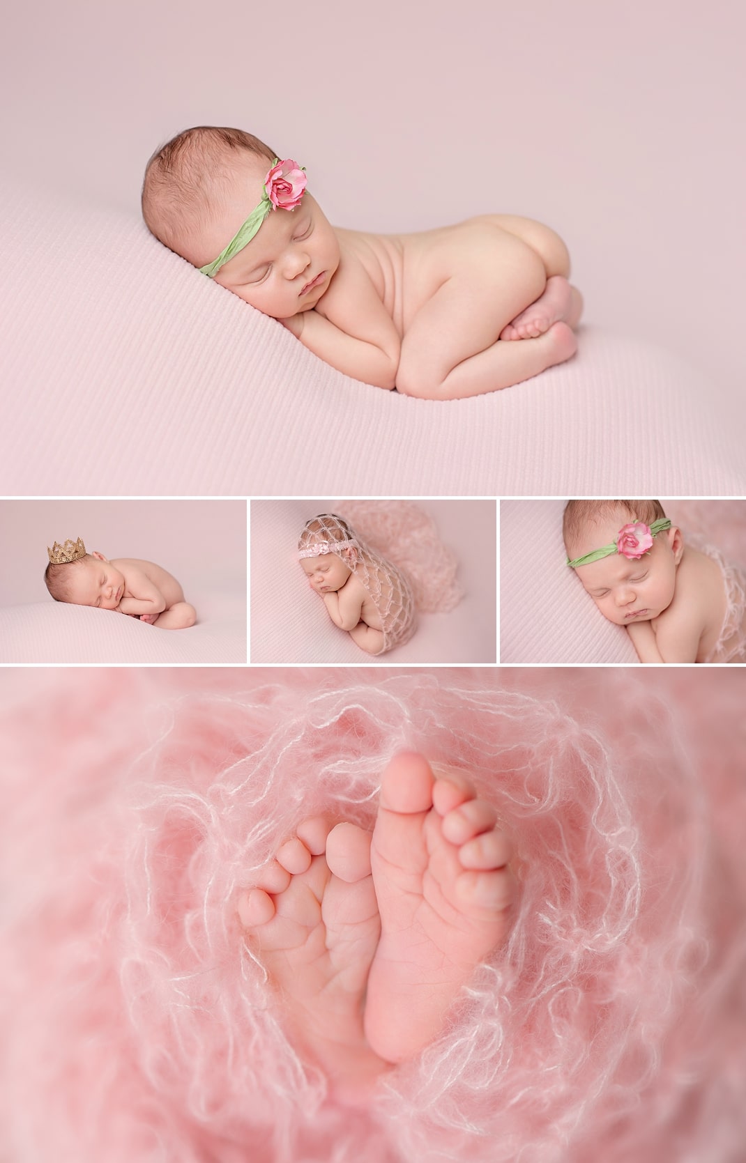 Seattle Area Newborn Photography pink blanket