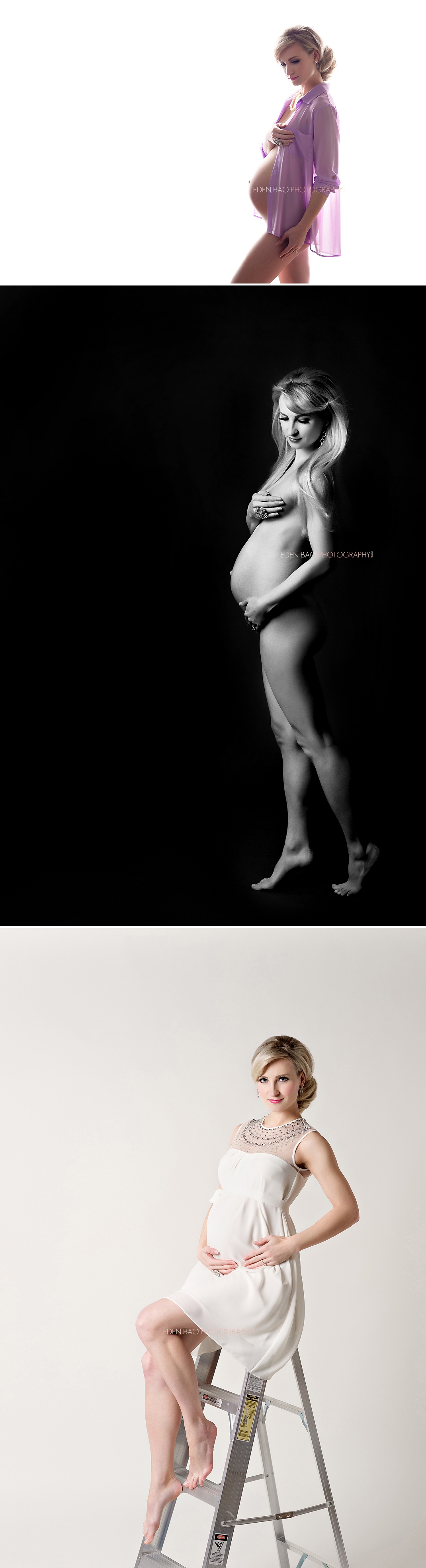 Maternity Photography Seattle ladder