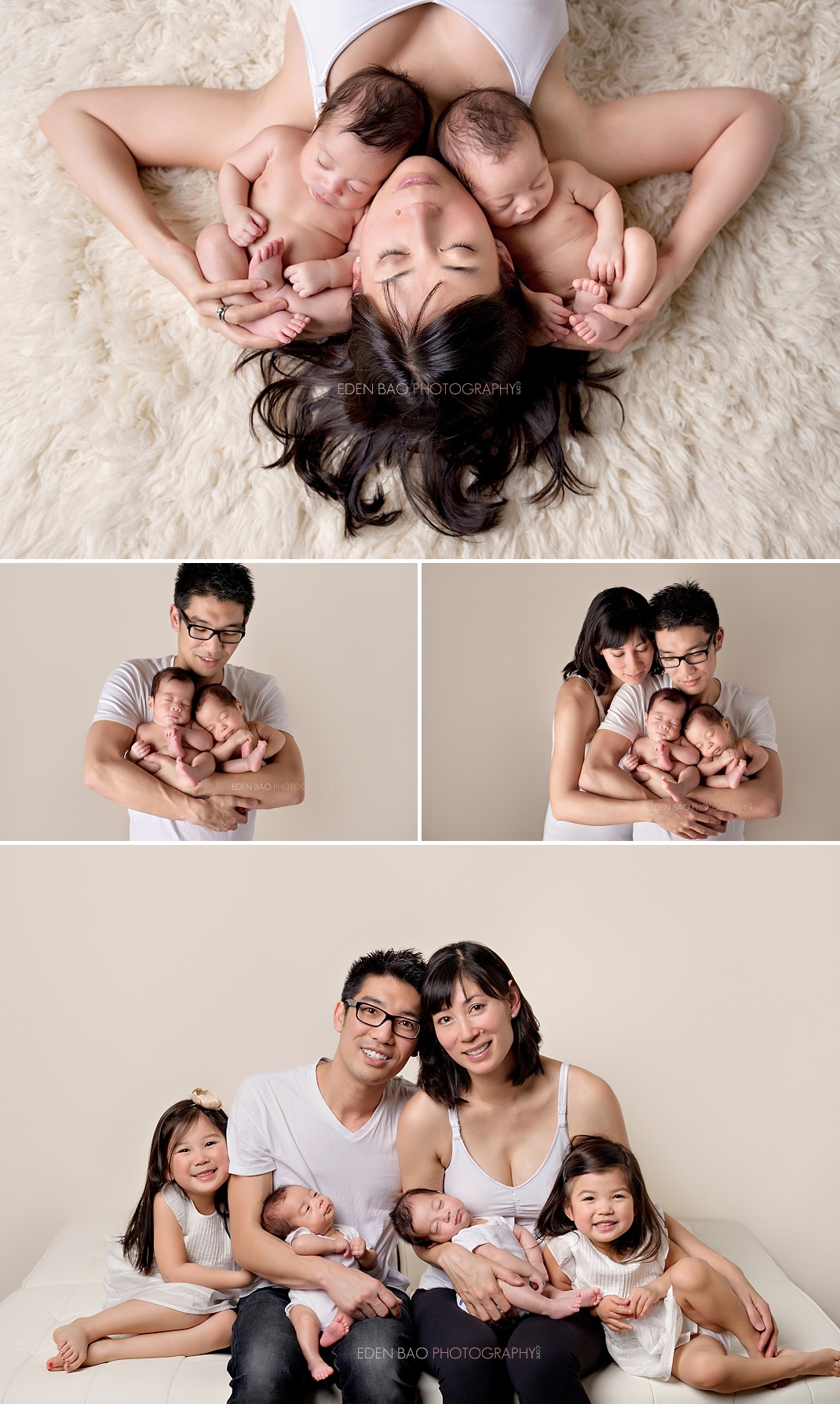 Newborn Photographer Everett twins family