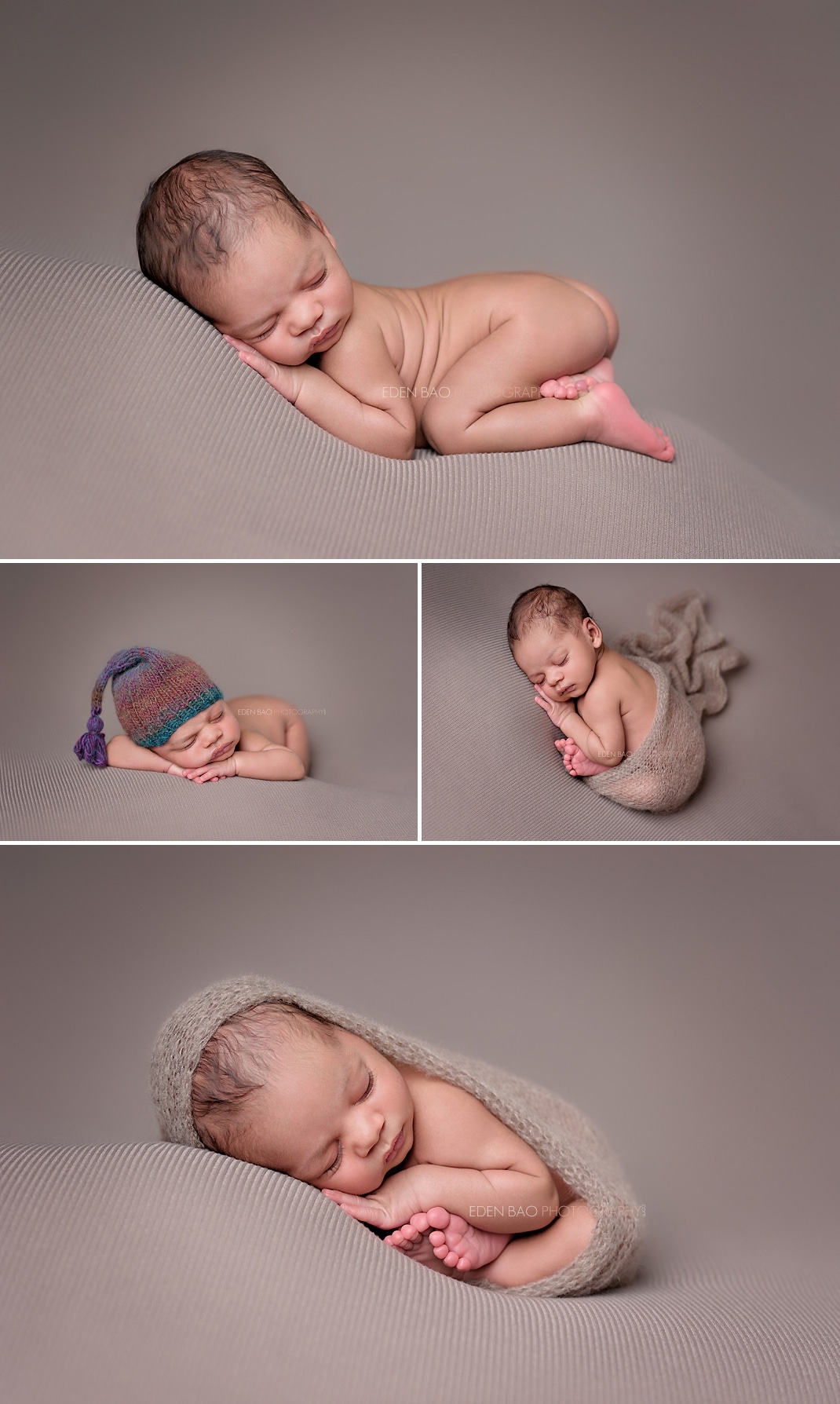 Baby Photography Seattle taupe blanket backdrop