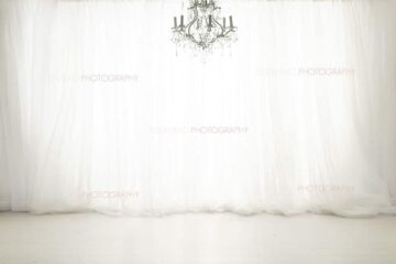 White Curtains Chandelier