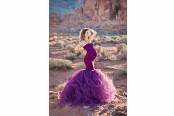 Desert Maternity Purple Dress Eden Bao 2