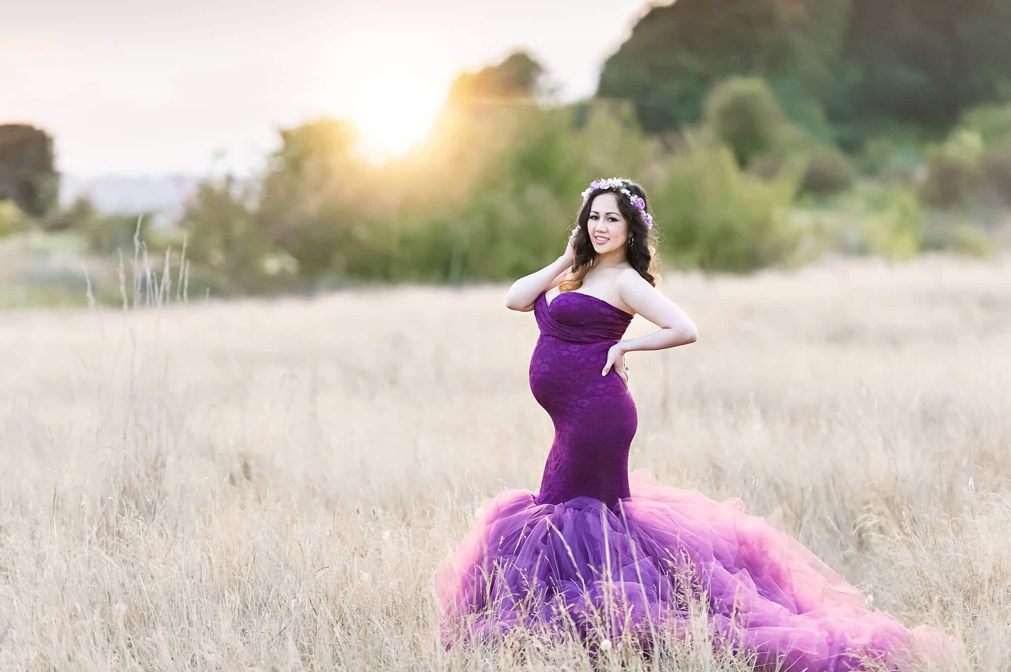 Discovery Park Maternity Purple Dress Eden Bao