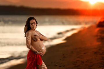 Gold Flakes Beach Maternity Eden Bao