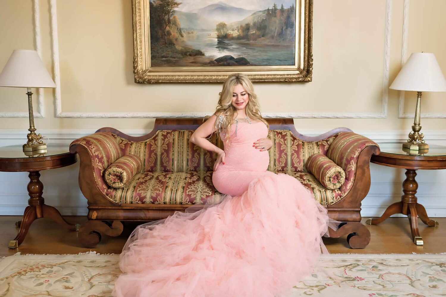 Hycroft Celine Pink Maternity Gown Eden Bao