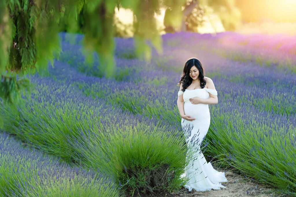 Lavender Farm Samantha Maternity Ivory Dress Eden Bao
