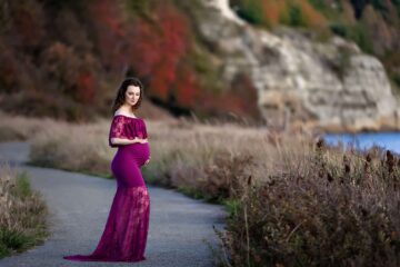 Discovery Park Magenta Maternity Gown Eden Bao