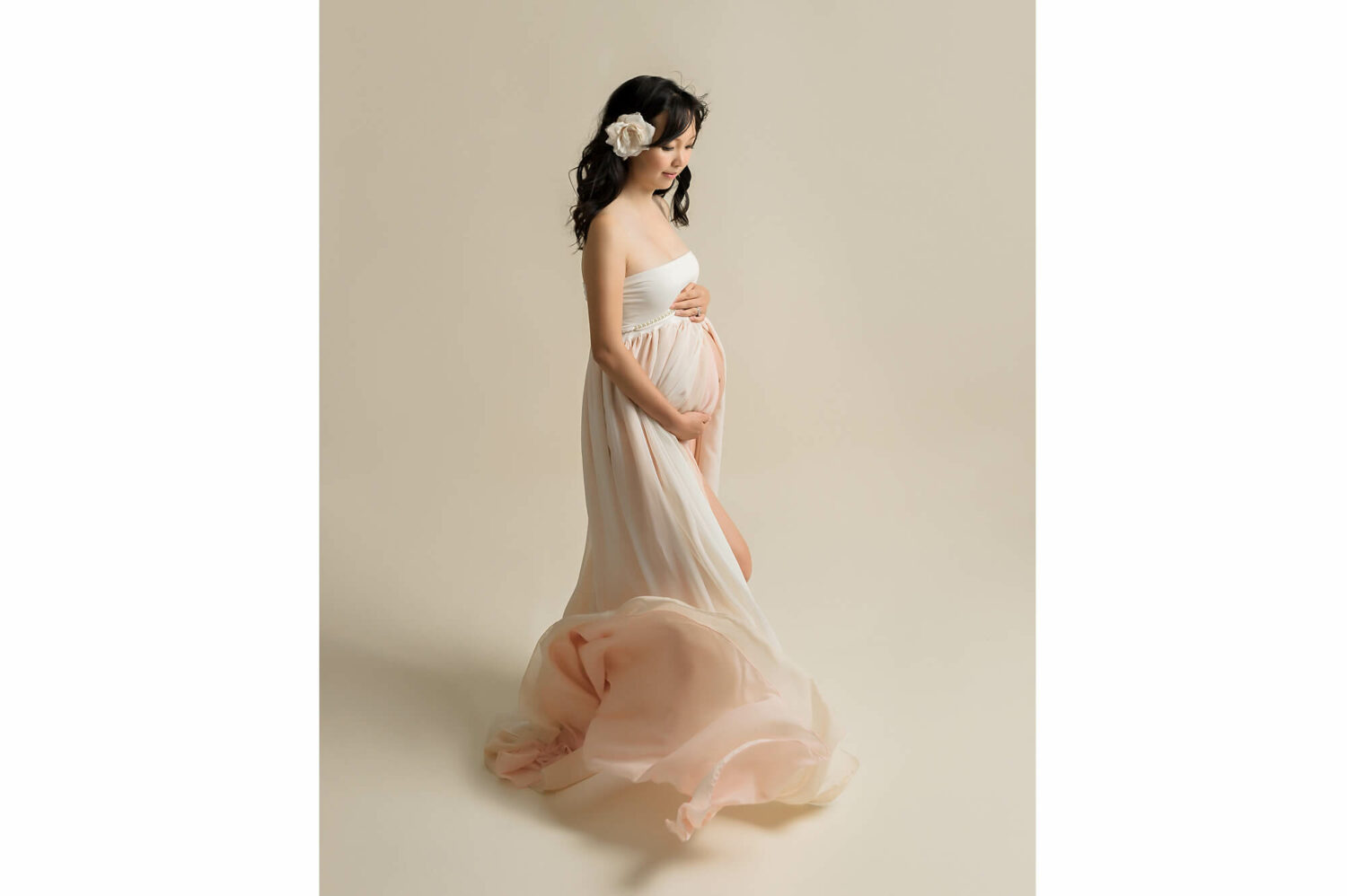 Maternity Studio Raquel Gown Ombre Pink Eden Bao