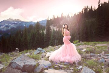 Mountain Celine Pink Maternity Gown Eden Bao 2