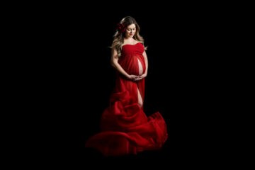 Studio Maternity Red Dress Eden Bao