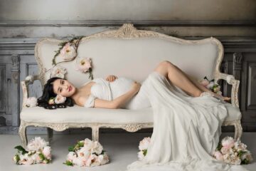 Studio Maternity Samantha Lace Gown Eden Bao