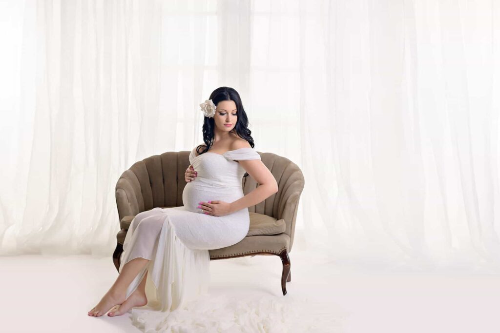 Studio Samantha Maternity Ivory Dress Eden Bao