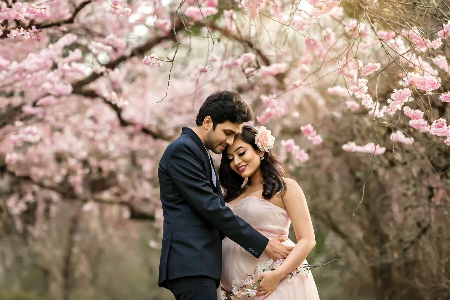 Seattle Cherry Blossom Maternity Photographer