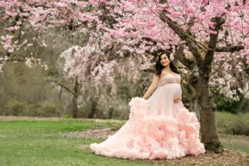 Seattle Cherry Blossom Maternity Photography