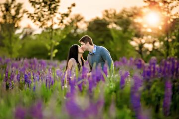 Lupines Seattle Couples Engagement Photographer