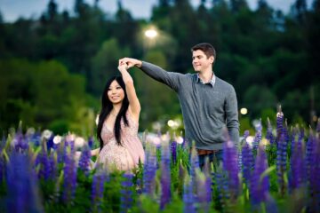 Lupines at Night Seattle Maternity Photographer