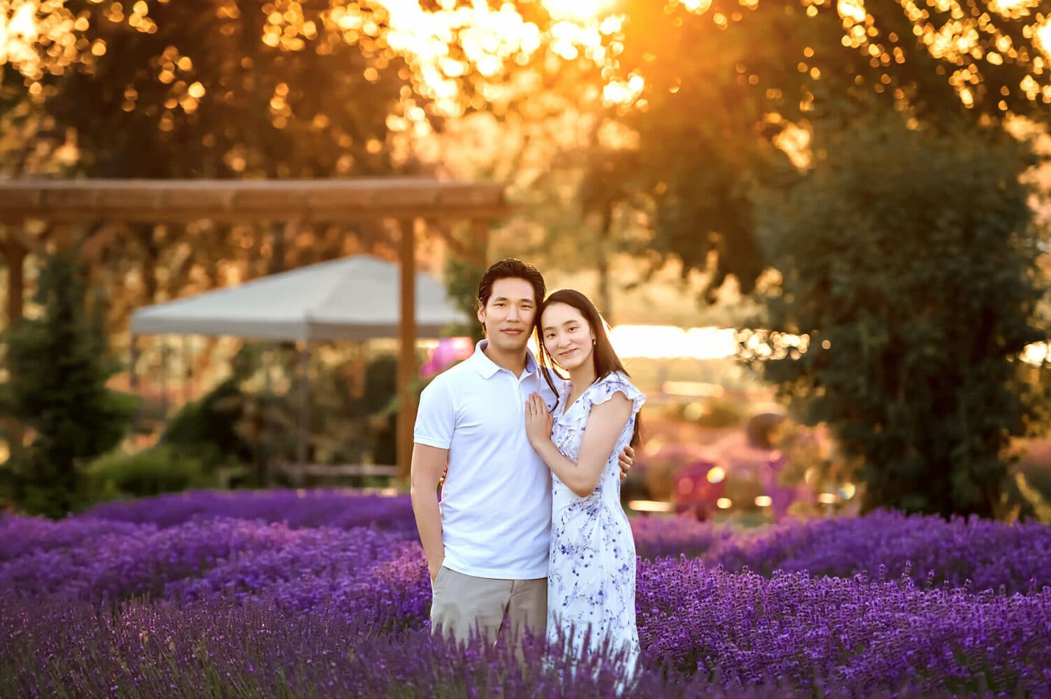 Lavender Field Seattle WA Couple Photographer