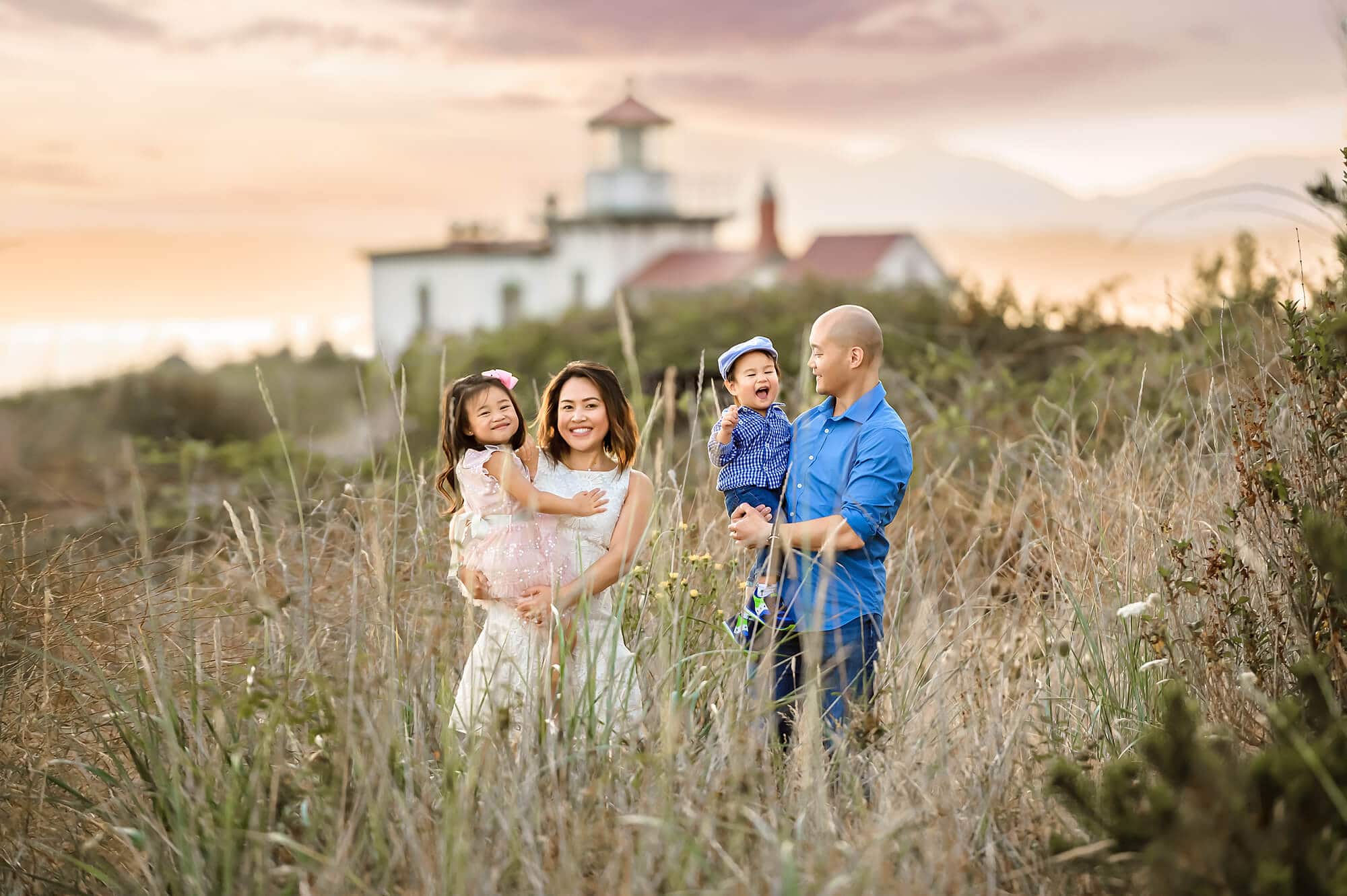 Westpoint Lighthouse Seattle Family Portrait Photographer