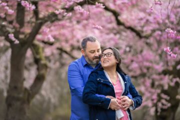 Seattle Cherry Blossoms Engagement Photographer