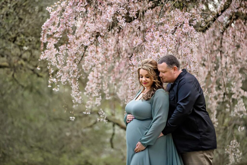 Seattle Cherry Blossoms Maternity Photography