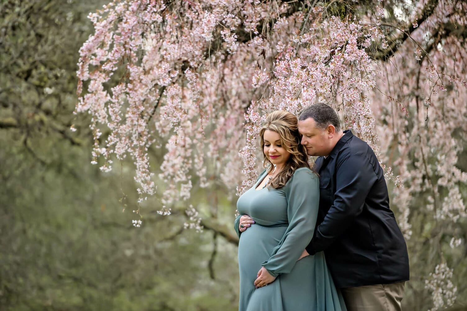 Seattle Cherry Blossoms Maternity Photography