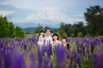 Mt Rainier Lupines Seattle Family Photographer