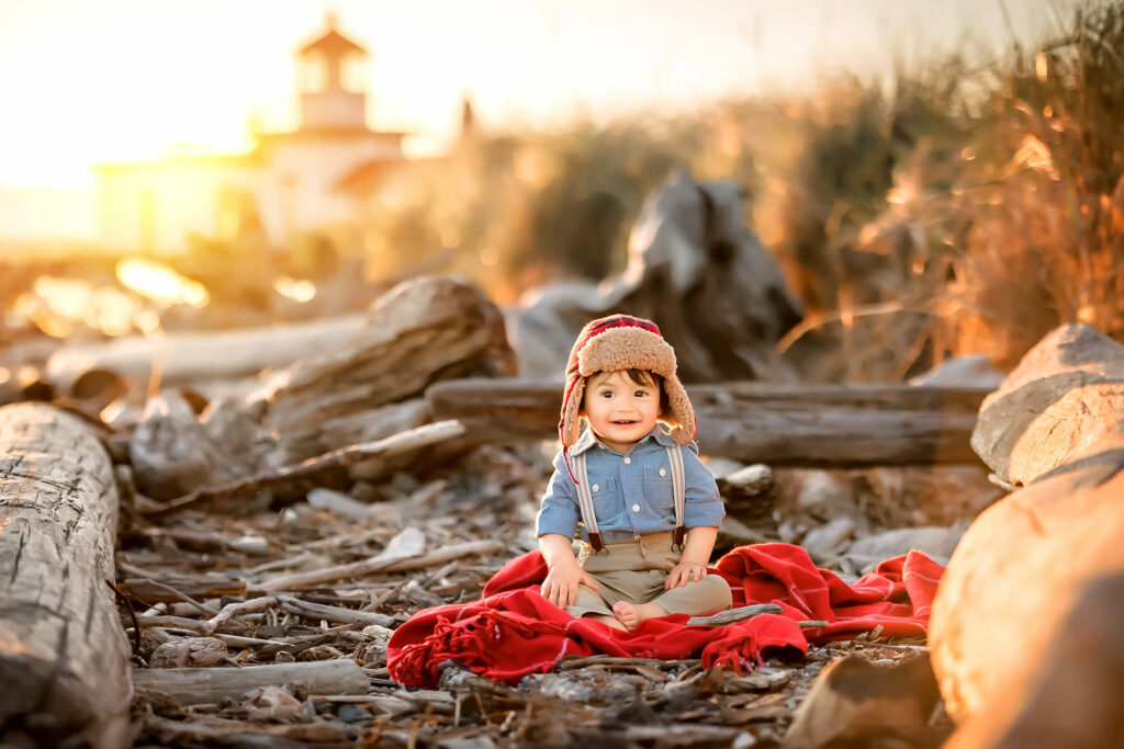 Discovery Park Lighthouse Seattle Baby Photographer